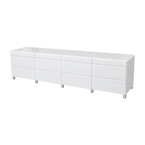 Buffetmodul Lederfront weiß 3,2m