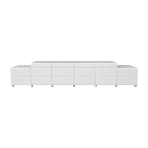 Buffetmodul Lederfront weiß