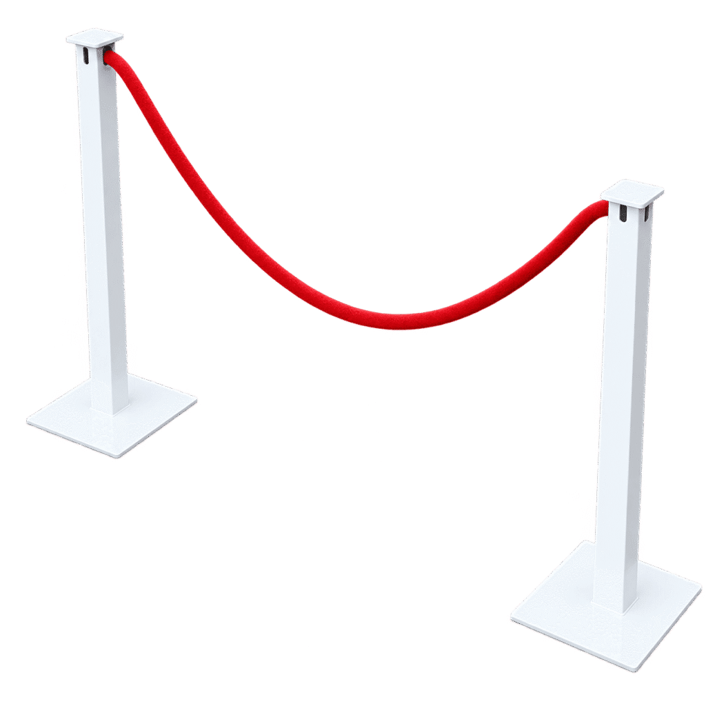 Absperrsystem weiß