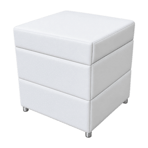 Buffetmodul Lederfront weiss