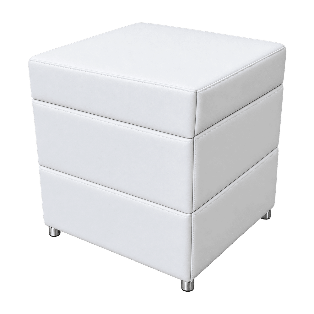 Buffetmodul Lederfront weiss