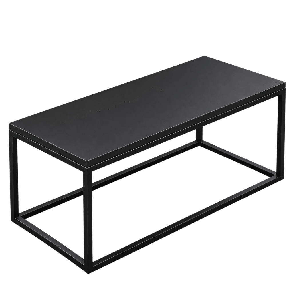 Couchtisch eckig schwarz 90x45cm