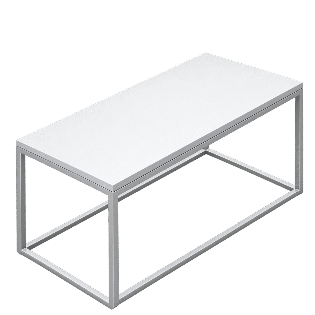Couchtisch eckig weiß 90x45cm