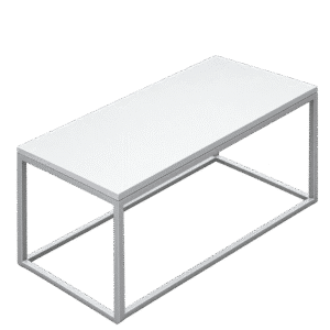 Couchtisch eckig weiß 90x45cm