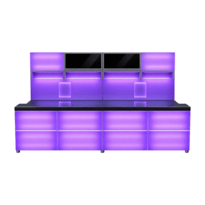 LED Bar lila beleuchtet