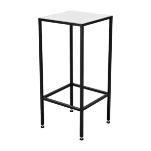 Stehtisch eckig schwarz 45x45cm, Corian Dekor