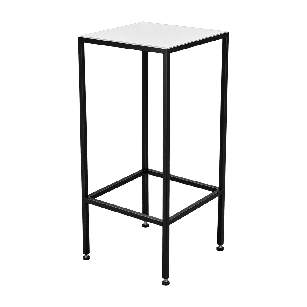 Stehtisch eckig schwarz 45x45cm, Corian Dekor