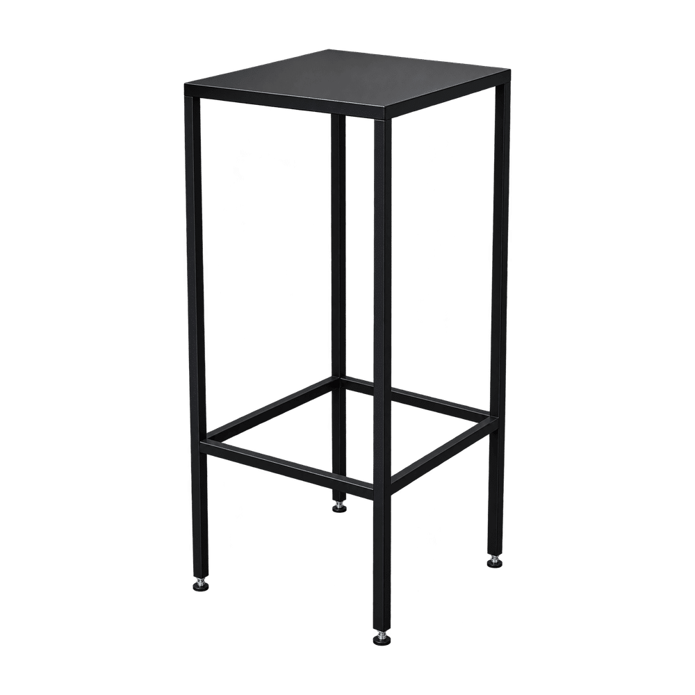 Stehtisch eckig schwarz 45x45cm