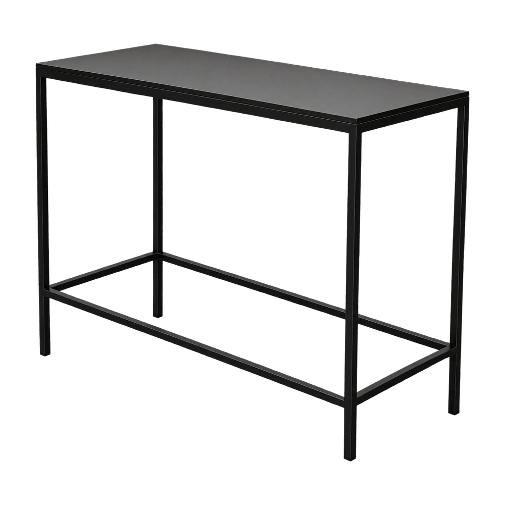 Stehtisch eckig schwarz 90x45cm
