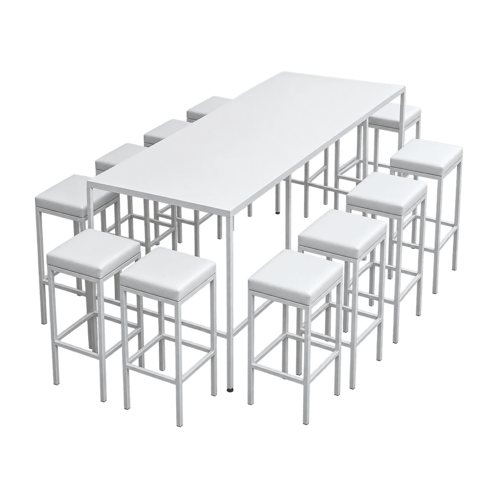 Stehtisch eckig weiß 200x90cm