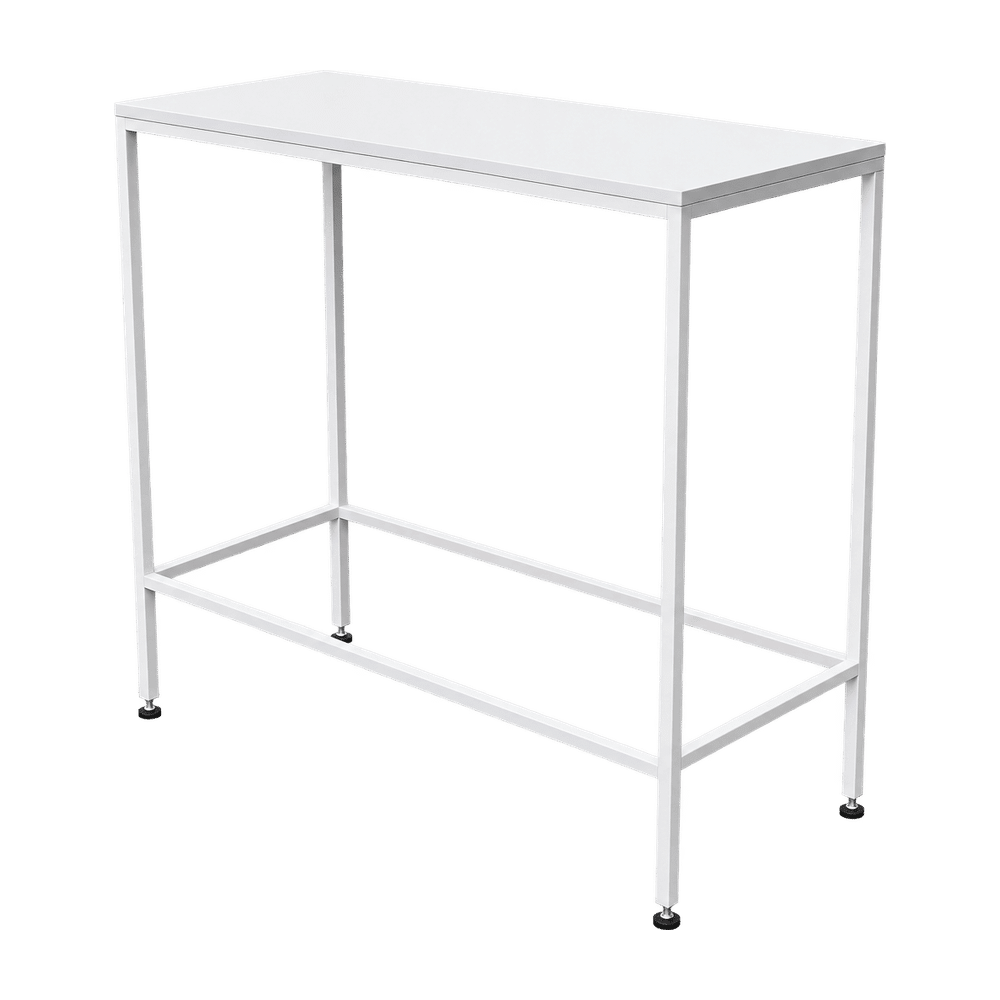 Stehtisch eckig weiß 90x45cm