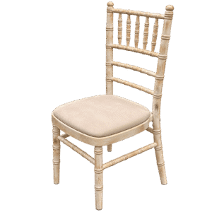 Chiavari Holzsessel limewash mit Polster
