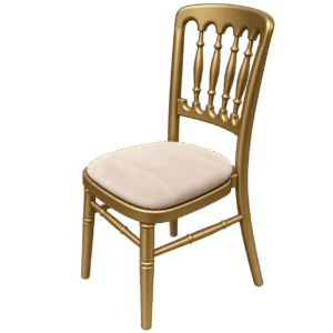 Goldsessel mit beigem Samtpolster